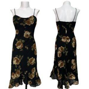 Brown Rose Dress, S-M