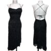 Black Short Beaded Dress, XXS - XS