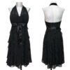 Black Frill Bow Dress, XS - S