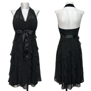 Black Frill Bow Dress, XS - S