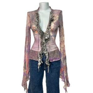 Shimmery Y2K Shirt, S-L
