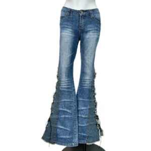 Side Lace Up Jeans