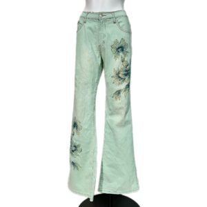 Beaded Flora Jeans
