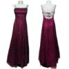 Burgundy Beaded Gown, XXS-XS