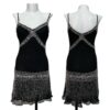 Black Short Beaded Dress, S-M