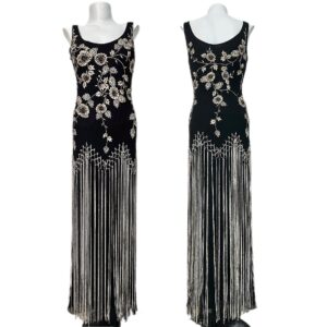 Embroidered Tassels Dress, XS-M